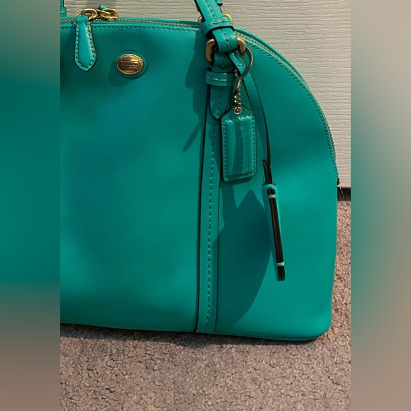 Coach Peyton Cora Domed Satchel- Green - Picture 3 of 7